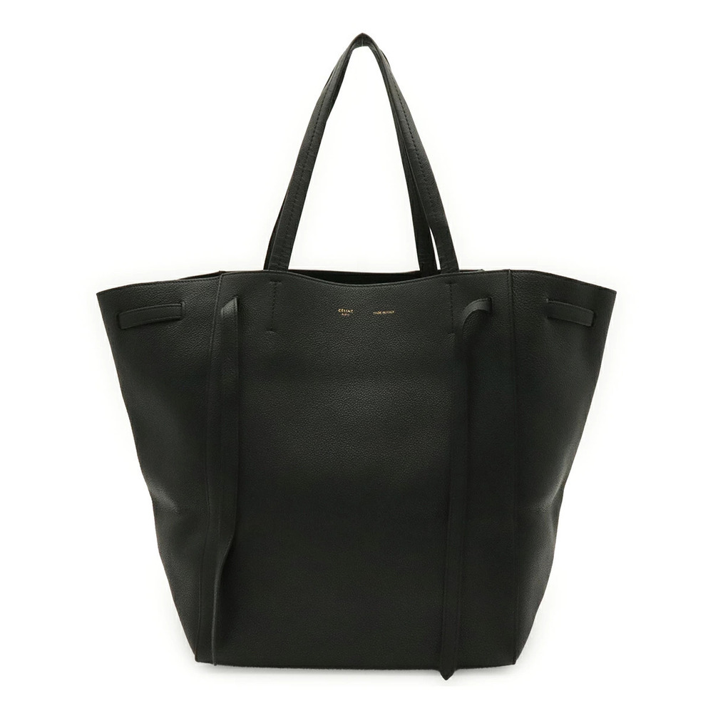 Celine Cabas Phantom Tote Bag Shoulder Hobo Leather Black